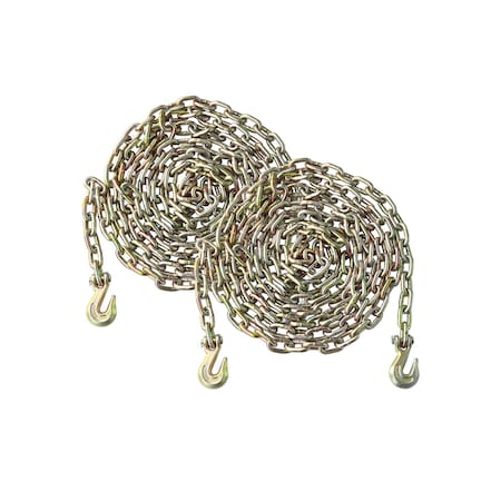 Tie 4 Safe 5/16 x 20' Transport Chain, WLL- 4,700 lbs, PK2 TCG70-516-2